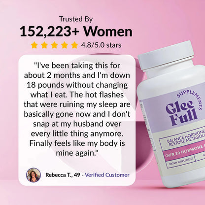 GleeFull Over 30 Hormone Support - Menopause Supplements for Women - Hormone Support for Women